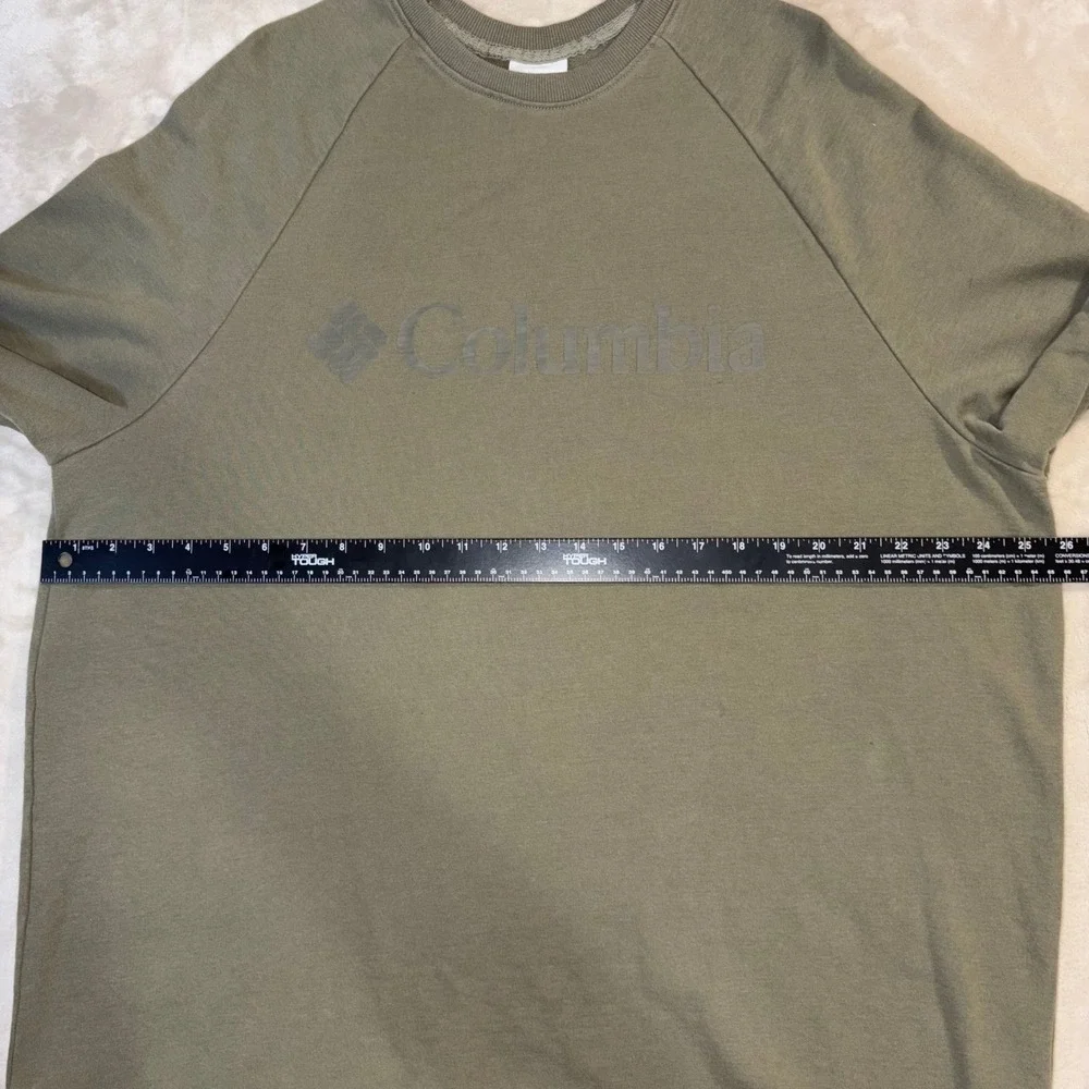 Columbia Mens XXL Olive Green Raglan Logo Crewneck Sweatshirt XM0891